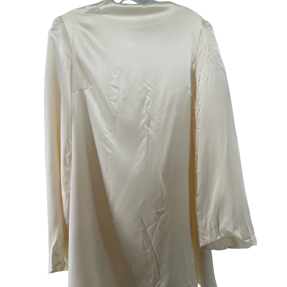 Reformation Women's Mini Dress Camille Rowe Cream Silk Small